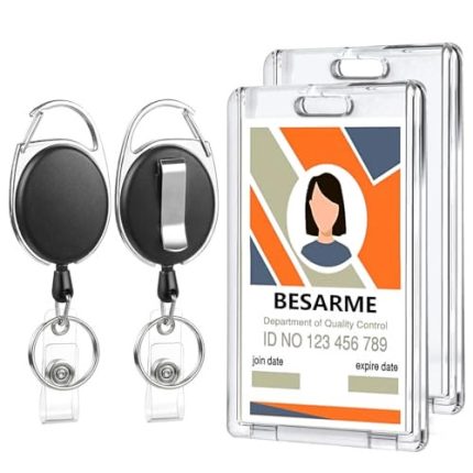 2 Pack Retractable Badge Holders